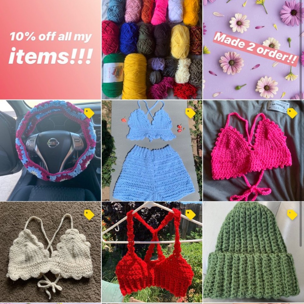 Handmade crochet items - Depop